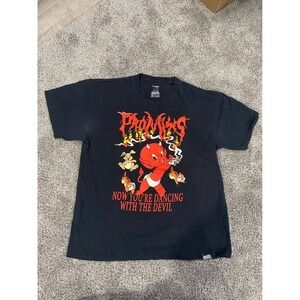Broken Promises Hot Stuff Little Devil Dancing With The Devil Black T-Shirt XL